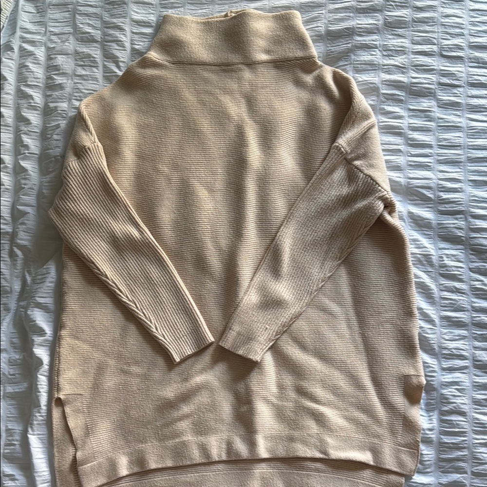 Women's Cream Turtleneck Sweater